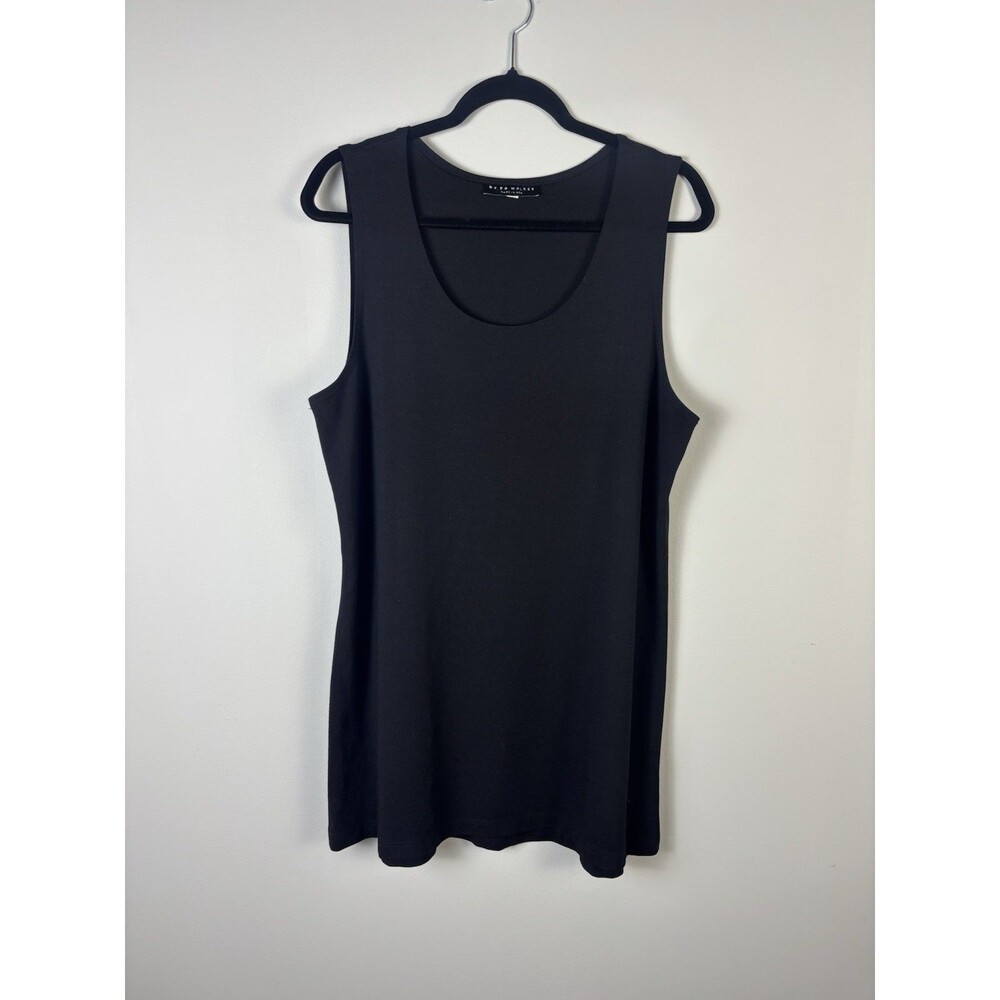 Bryn Walker Size XL Womens Black Scoop Neck Tunic Tank Top - Excellent